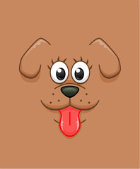 Cartoon dog face background