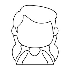 little girl avatar character vector illustration design