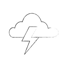 cloud sky with rays icon vector illustration design