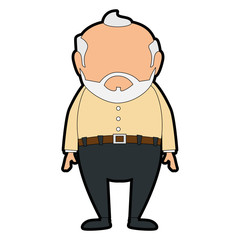 cute grandfather avatar character vector illustration design