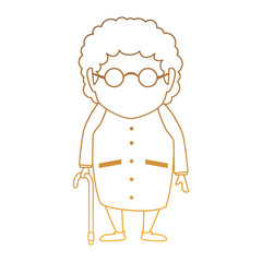 cute grandmother avatar character vector illustration design