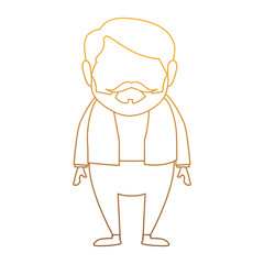 cute grandfather avatar character vector illustration design