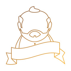 cute grandfather avatar character vector illustration design