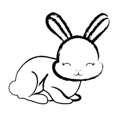 Cute rabbit icon 