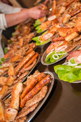 Barbecue meat on the table