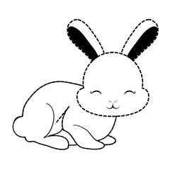 Cute rabbit icon 