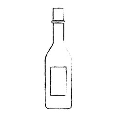 wine bottle isolated icon vector illustration design