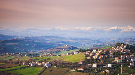 Fototapeta na wymiar Province of Fermo, Italy. Landscape