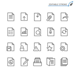 Document line icons. Editable stroke. Pixel perfect.