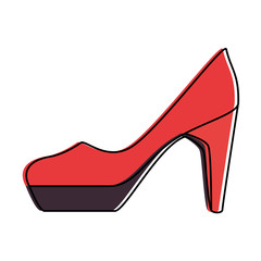 elegant heel female icon vector illustration design