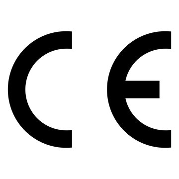 CE sign. Vector illustration of European conformity mark symbol.