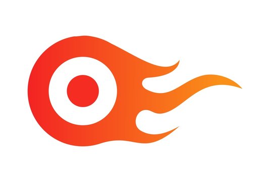 letter O fire logo