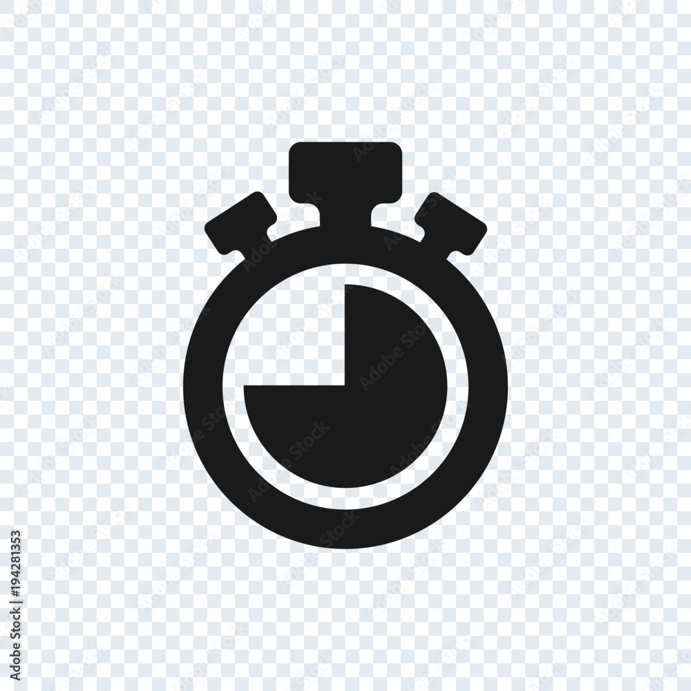 Wall mural chronometer vector icon on transparent background. stopwatch vector icon