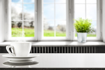 desk and window sill 