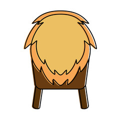 cradle of straw isolated icon vector illustration design