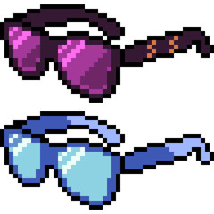 Obraz premium vector pixel art glasses