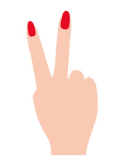 peace and love with fingers vector illustration design