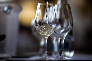 White Wine Glass - Close Up Scene