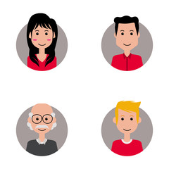 Avatar Bussiness  people icons flat