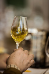 White Wine Glass - Close Up View
