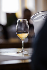 White Wine Glass - Close Up View