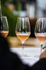 Rose Wine Glass - Close Up View