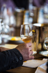 Rose Wine Glass - Close Up View