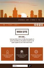 Urban website template vector illustration graphic design