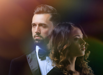 portrait of a young fashion couple