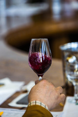 Red Wine Glass - Close Up View