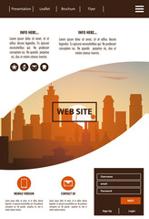Urban website template vector illustration graphic design