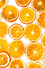 dried oranges isolated on white