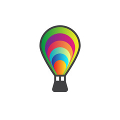 Obraz premium balloon air logo design with colorful style on white background, balloon air design, balloon air vector