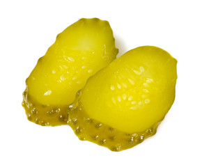 pickled cucumbers isolated