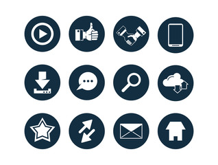 Collection of multimedia icons vector illustration graphic design