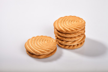 cookies on a light background in the studio