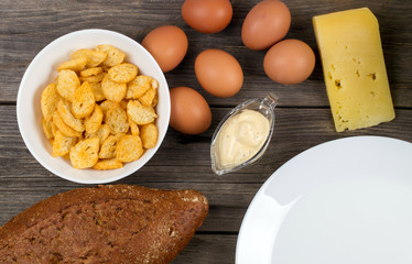 Ingredients for Caesar Salad