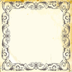 Vector baroque of vintage elements for design. 