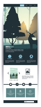 Forest Brochure Infographic Vector Illustration Graphic Design