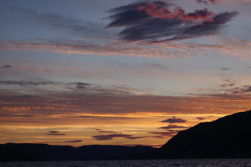 evening cloud over the sea