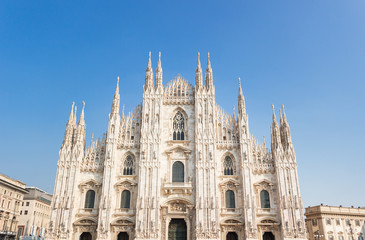 Fototapeta na wymiar Milan Cathedral, Duomo di Milano, one of the largest churches in the world