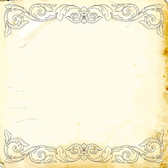 Vector baroque of vintage elements for design. 