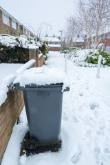 One snowy morning in the neighbourhood in UK 2