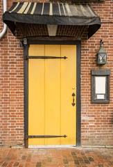 Door of a typical New England residential house