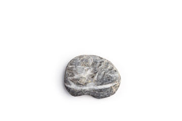 One stone on a white background.