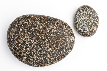 A few stones on white background.