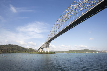 Fototapeta na wymiar Trans American bridge in Panama
