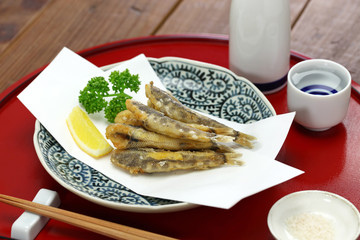japanese fried fish dish, Mehikari No Karaage