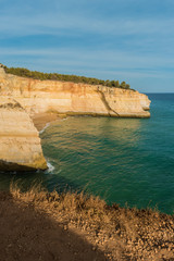 Benagil beach caves in the coastline Algarve Portugal