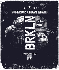 vintage urban typography vector illustration